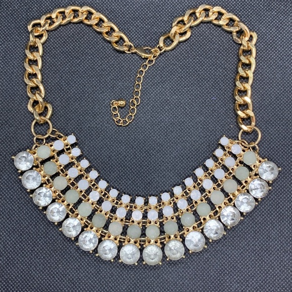 Boho Glam Rhinestone Statement Necklace - Picture 5 of 8